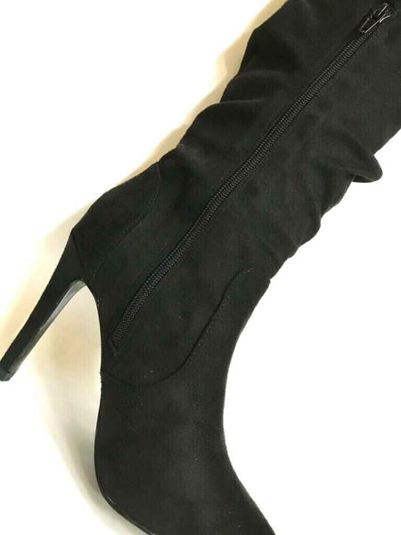 SCARPE DONNA CRISTIN STIVALI TACCO ALTO PUNTA NERO INVERNO SCONTO