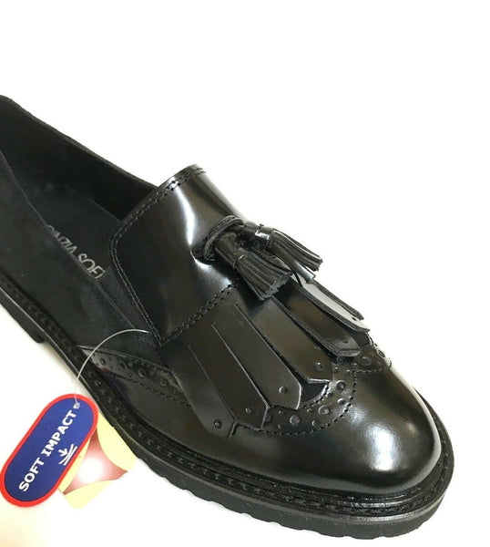 SCARPE DONNA CINZIA SOFT MOCASSINI COLLEGE IV738 NERO