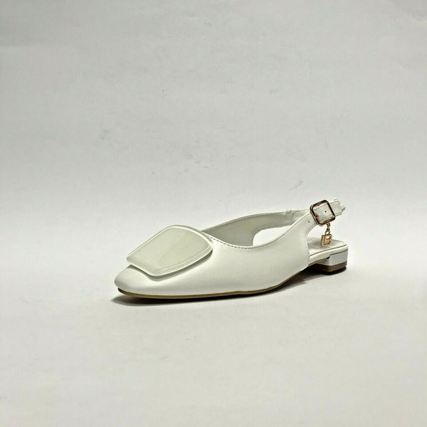 LAURA BIAGIOTTI SCARPE DONNA SANDALI BASSI CHIUSI CHANEL 7616 BIANCO SCONTO