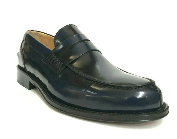 SCARPE UOMO EXTON MOCASSINI ELEGANTI COLLEGE 102 BLU